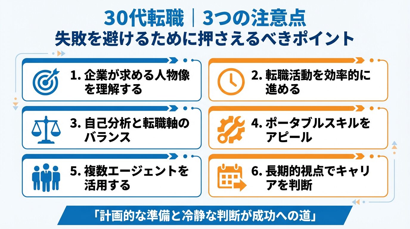 30代の転職における注意点