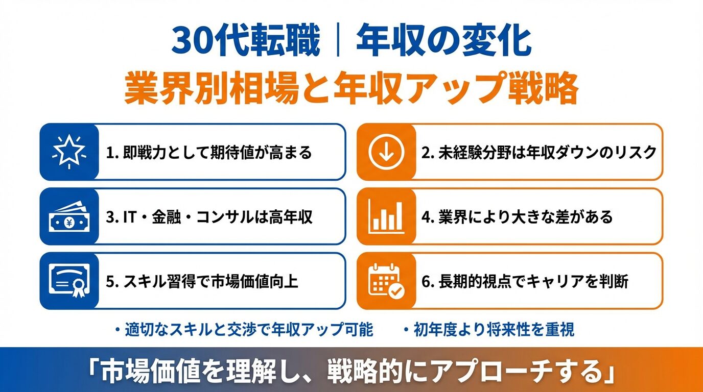 30代の転職における年収事情