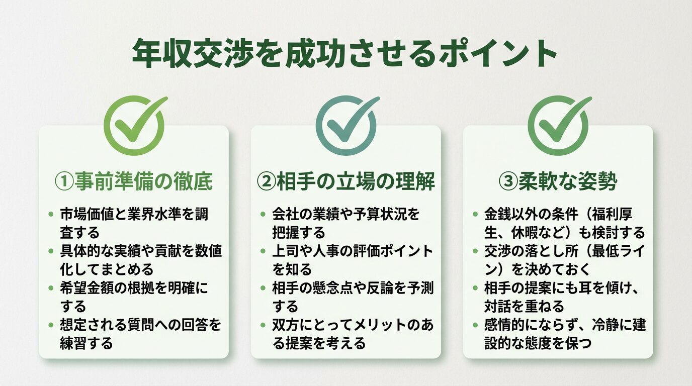 希望年収の交渉を成功させるためのポイント