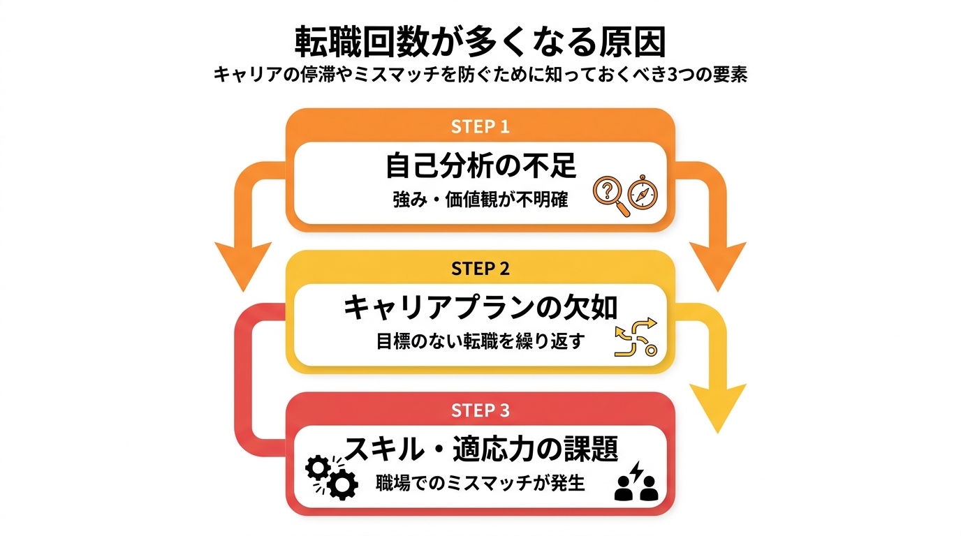 転職回数が多くなる原因